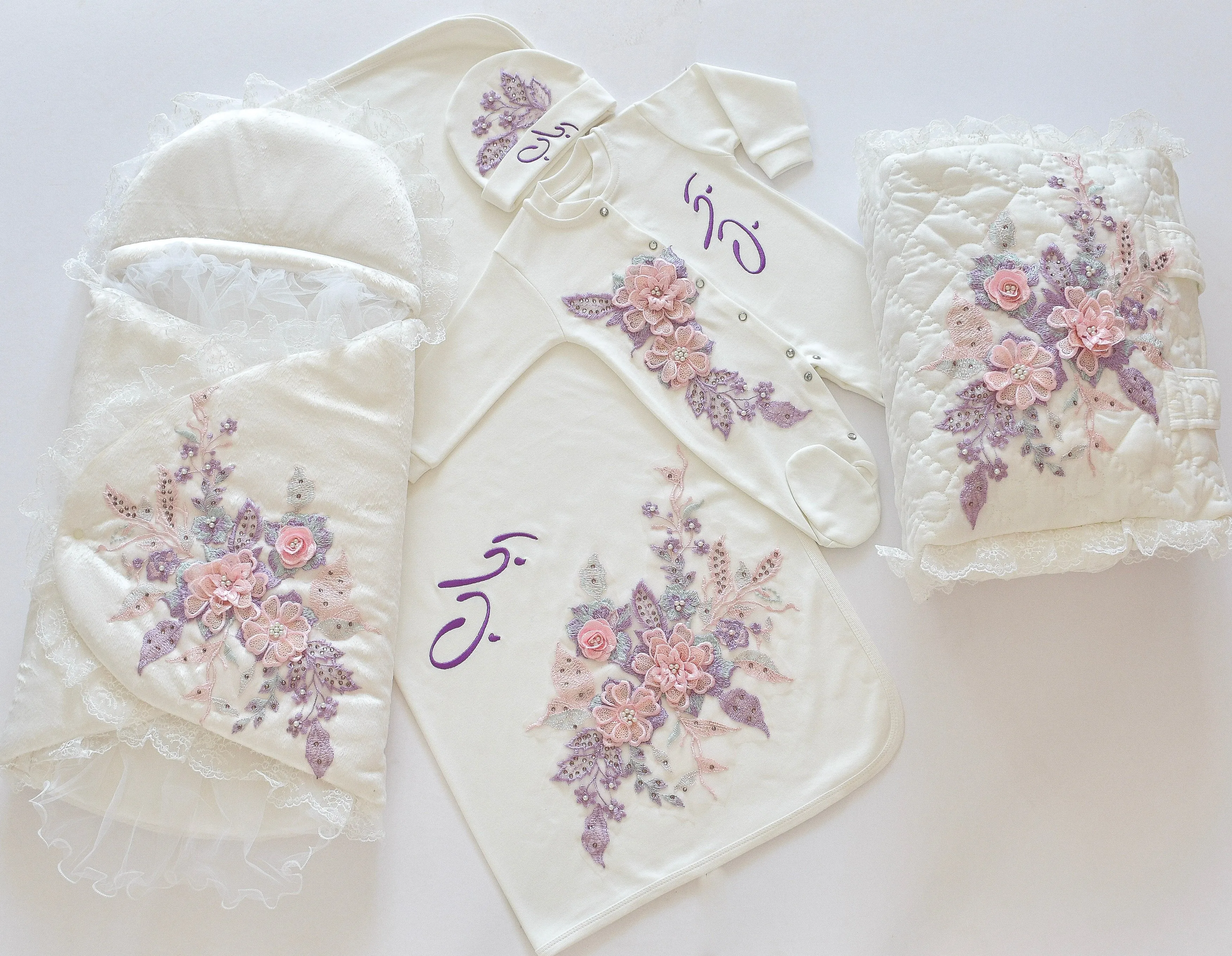 Welcome Home Newborn Baby Girl Lace Set