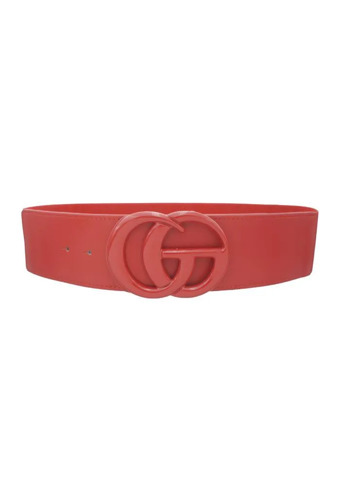 Wide Color Coated Go Buckle Belt