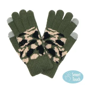 Winter Warm Abstract Patterned Smart Gloves