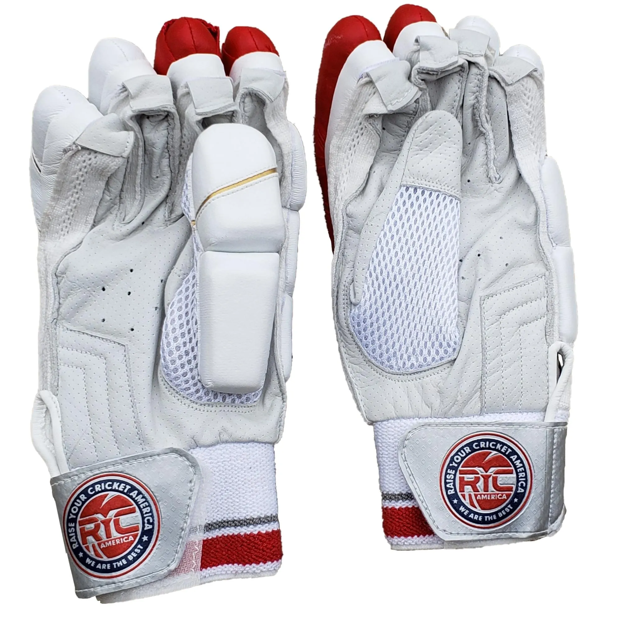 Zee Sports Batting Gloves RYC America Reserve Edition Red Golden